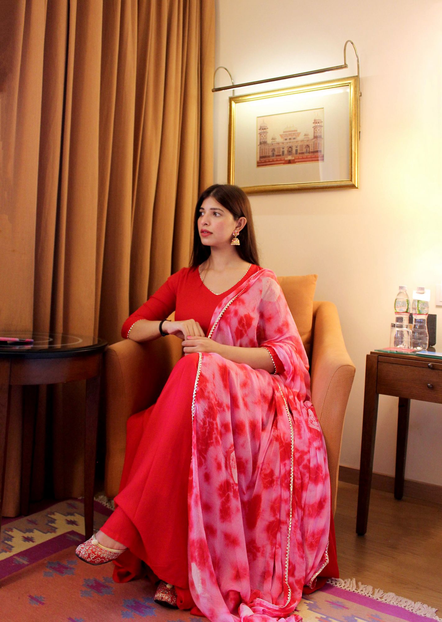 SCARLETT RED FLARED SUIT SET