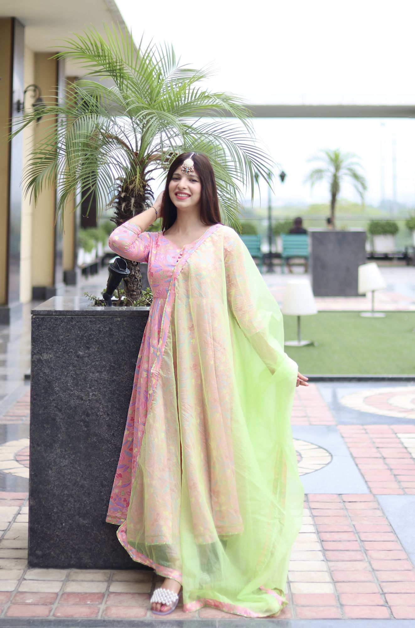 PINK COTTON FLORAL SUIT SET