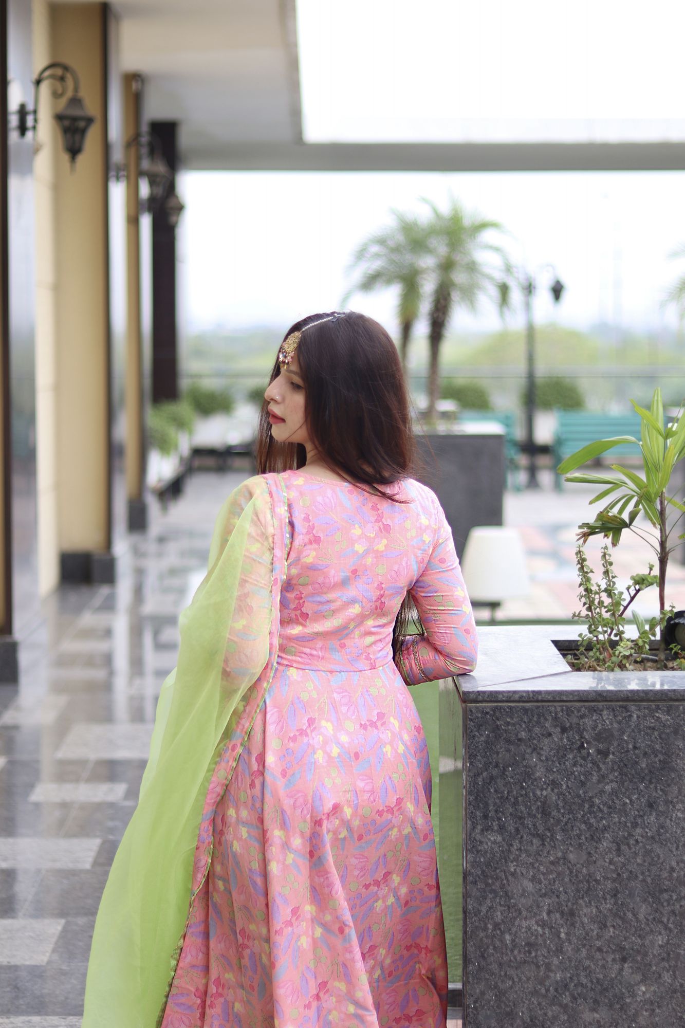 PINK COTTON FLORAL SUIT SET