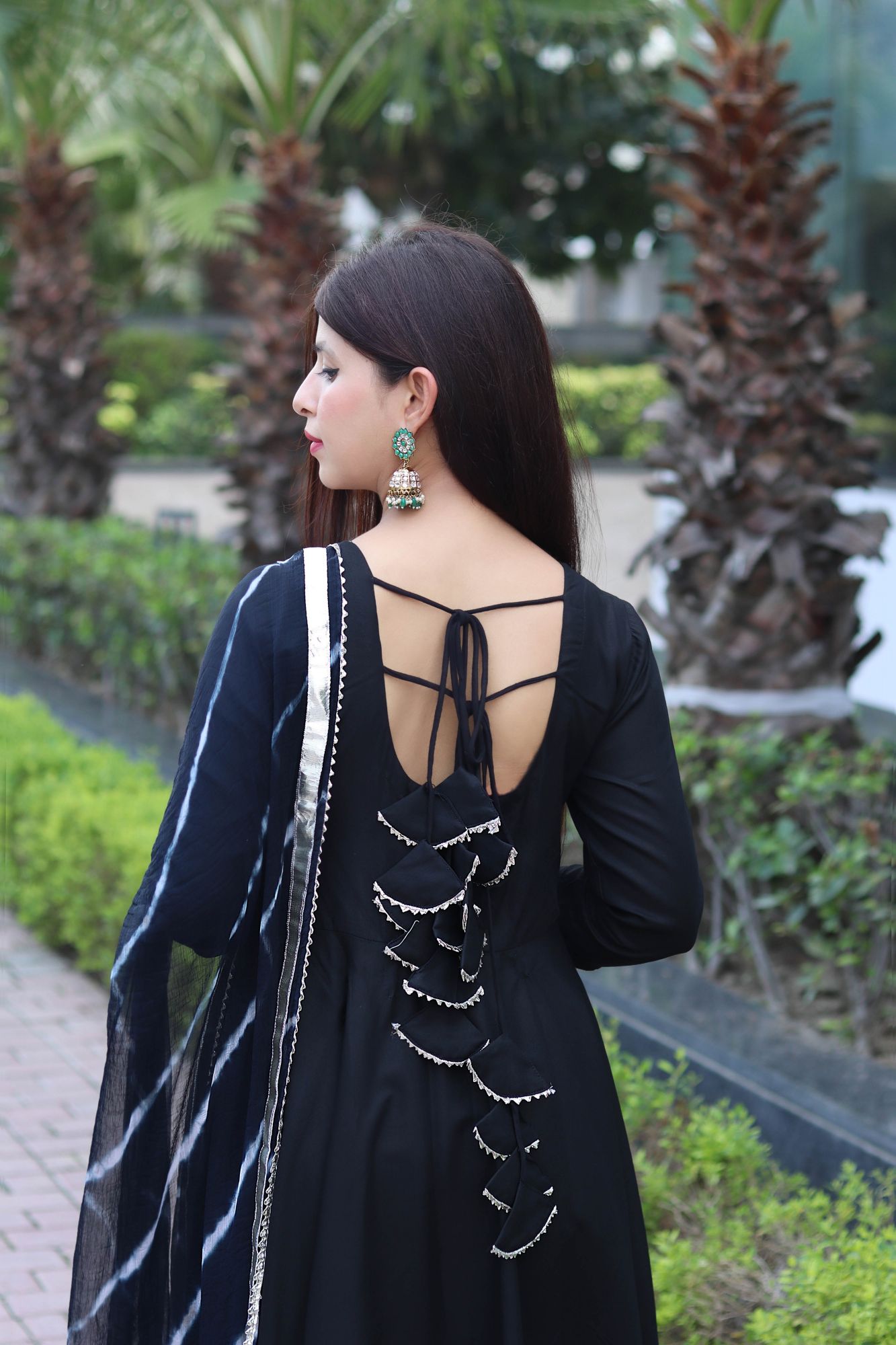BLACK NAZNEEN FLARED SUIT SET