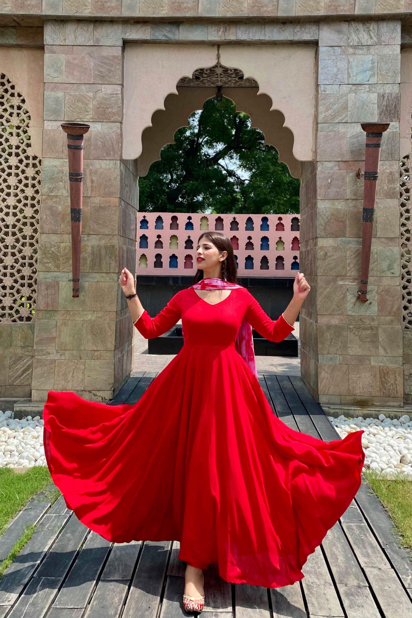 SCARLETT RED FLARED SUIT SET