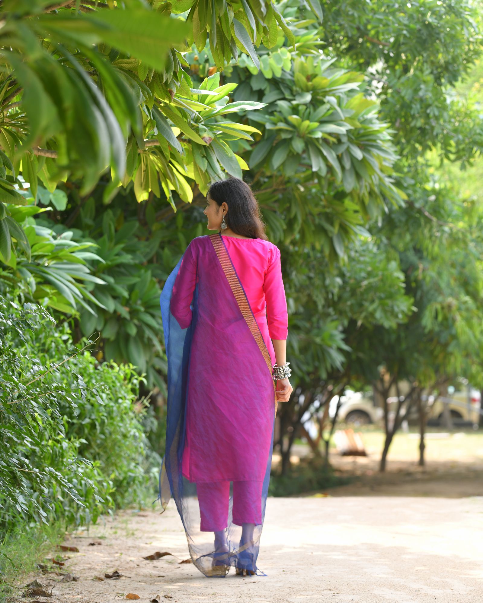 PINK SILK CASUAL KURTA SET