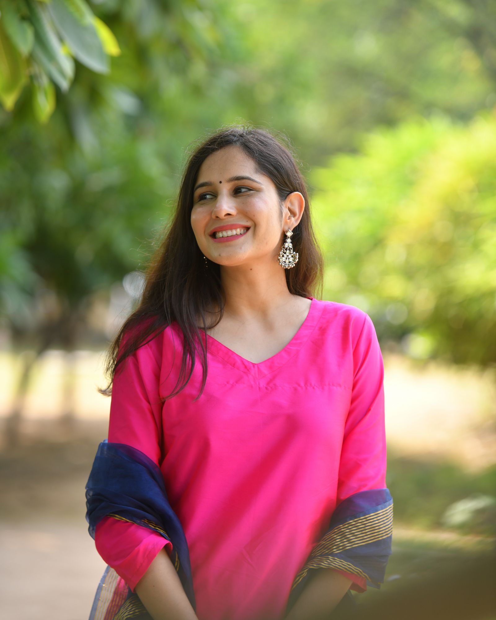 PINK SILK CASUAL KURTA SET