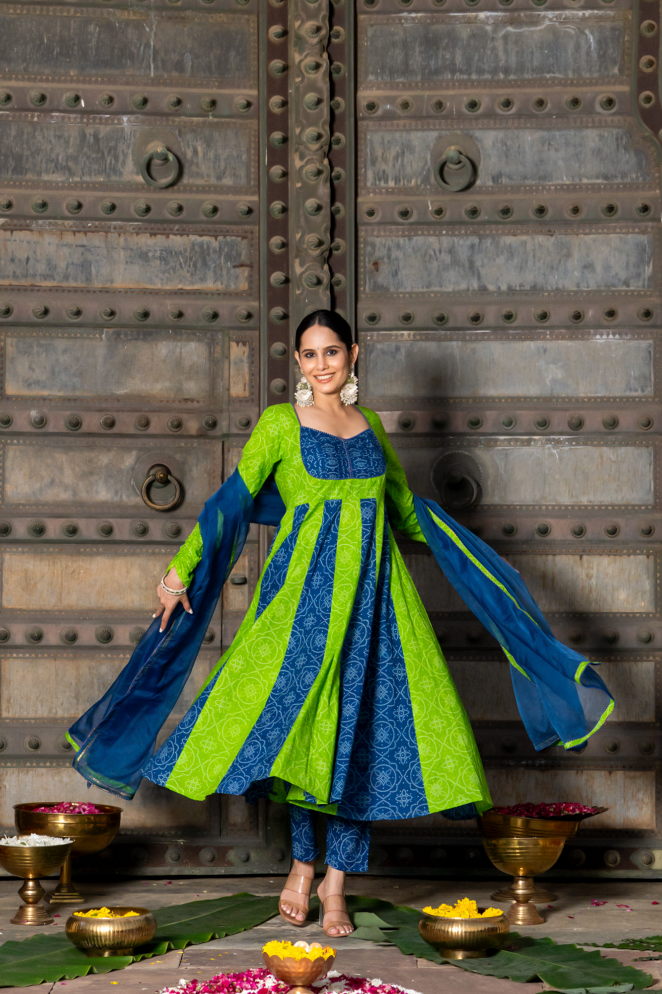 BANDHANI MELODY COTTON SUIT SET