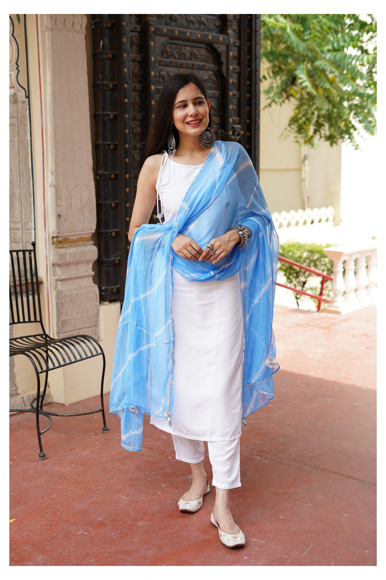 WHITE SOLID CASUAL KURTA SET