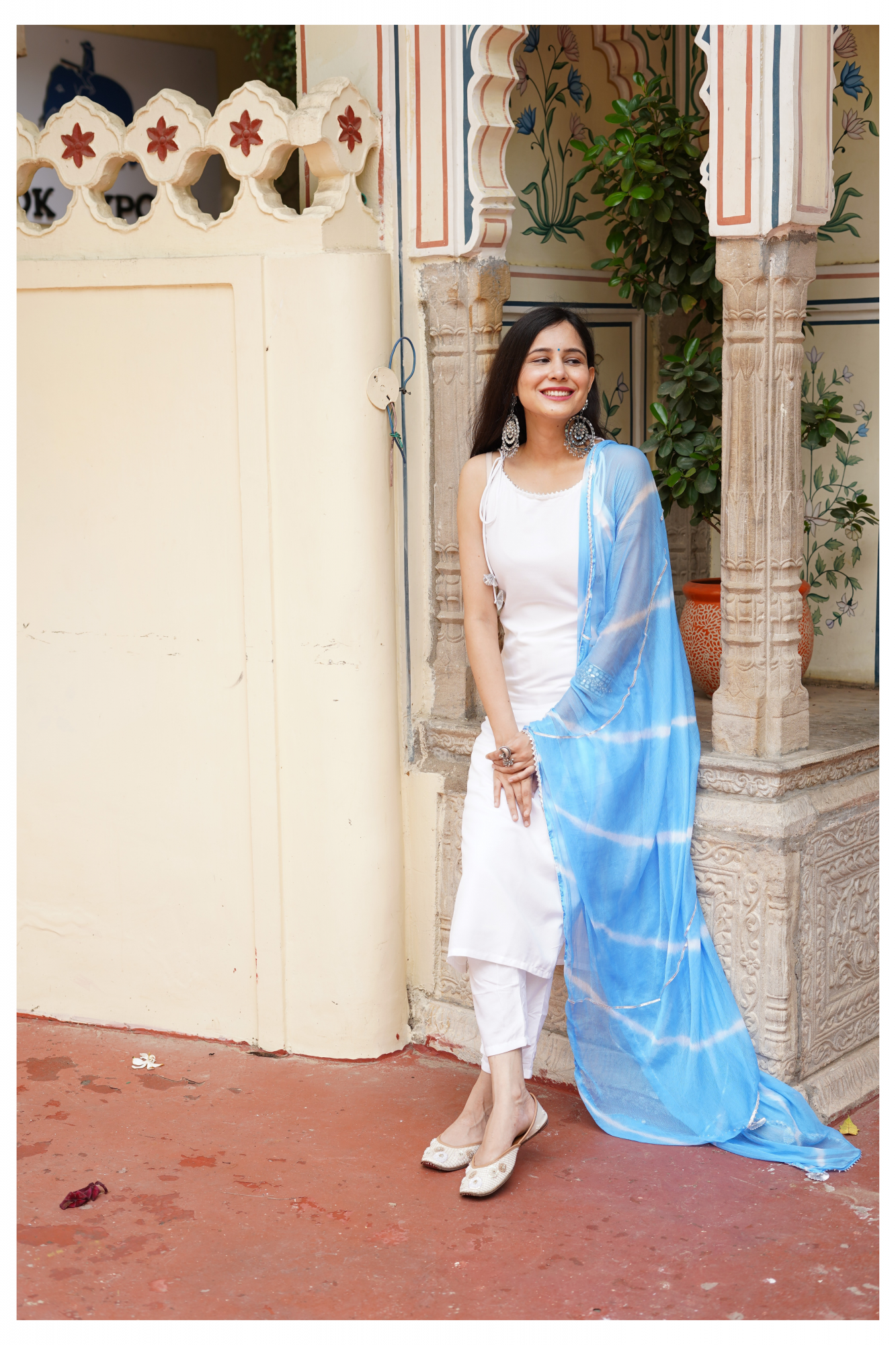 WHITE SOLID CASUAL KURTA SET