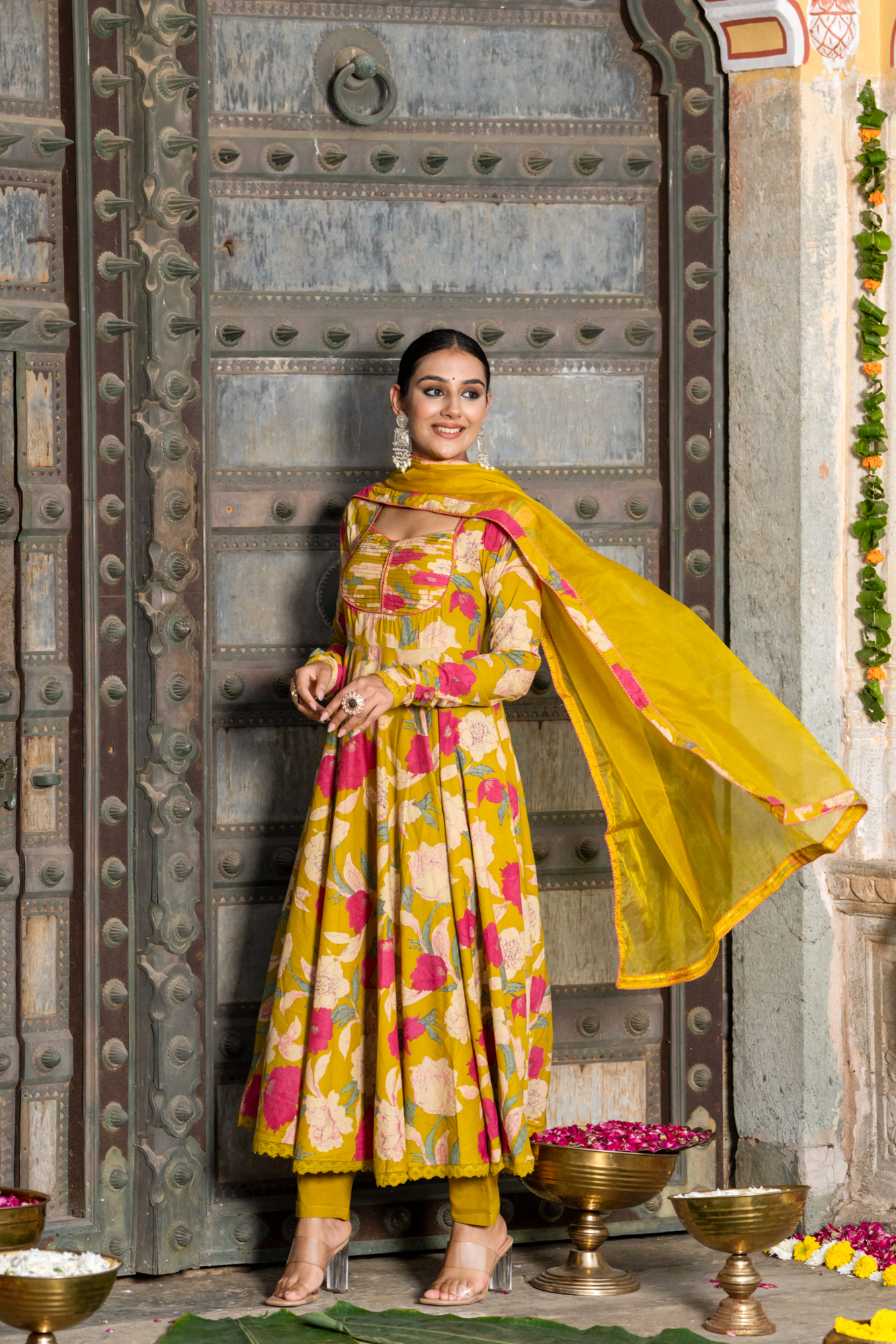 MUSTARD MELODY COTTON SUIT SET