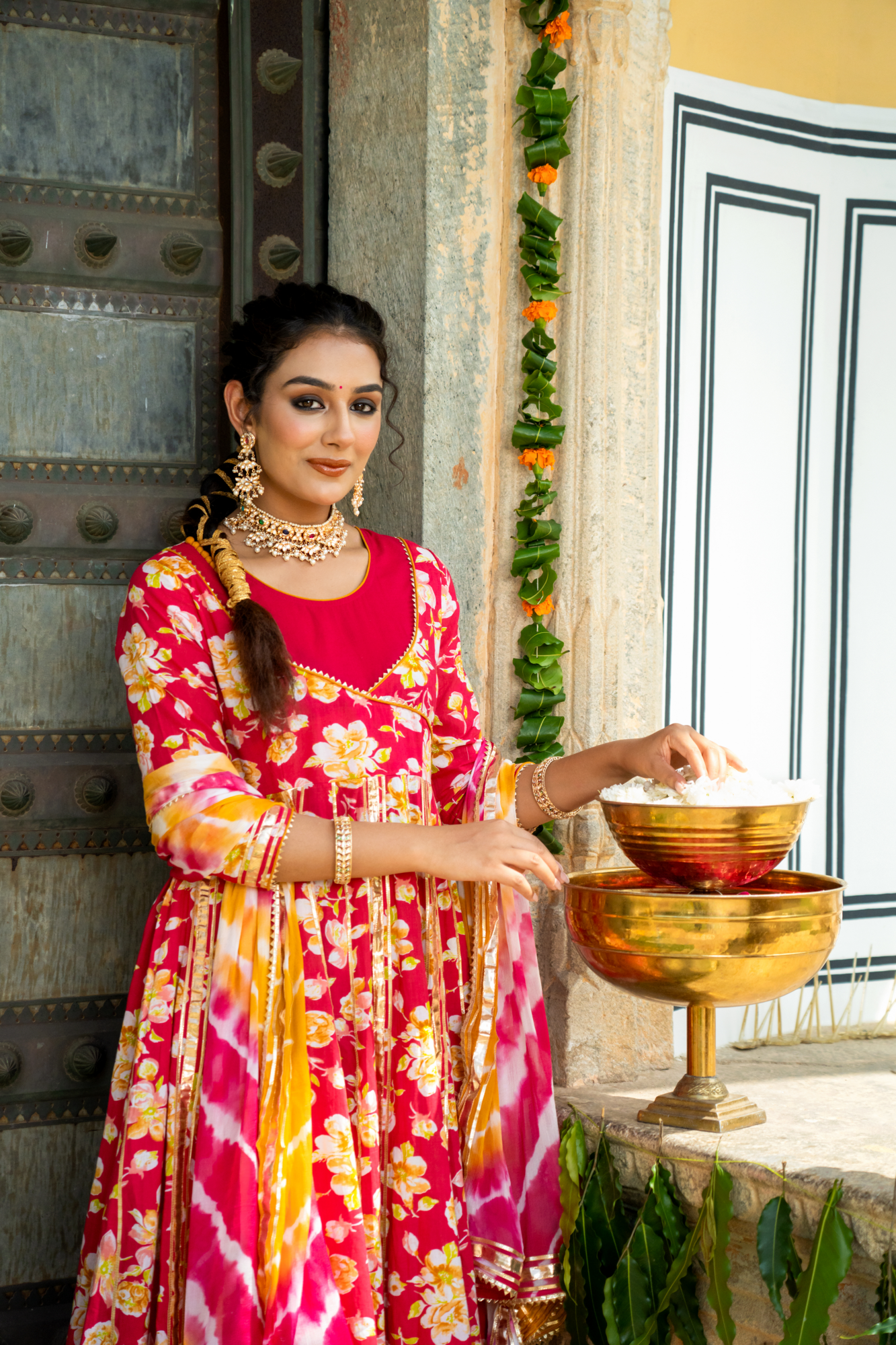 RANI FLORAL DREAM ANARKALI SET