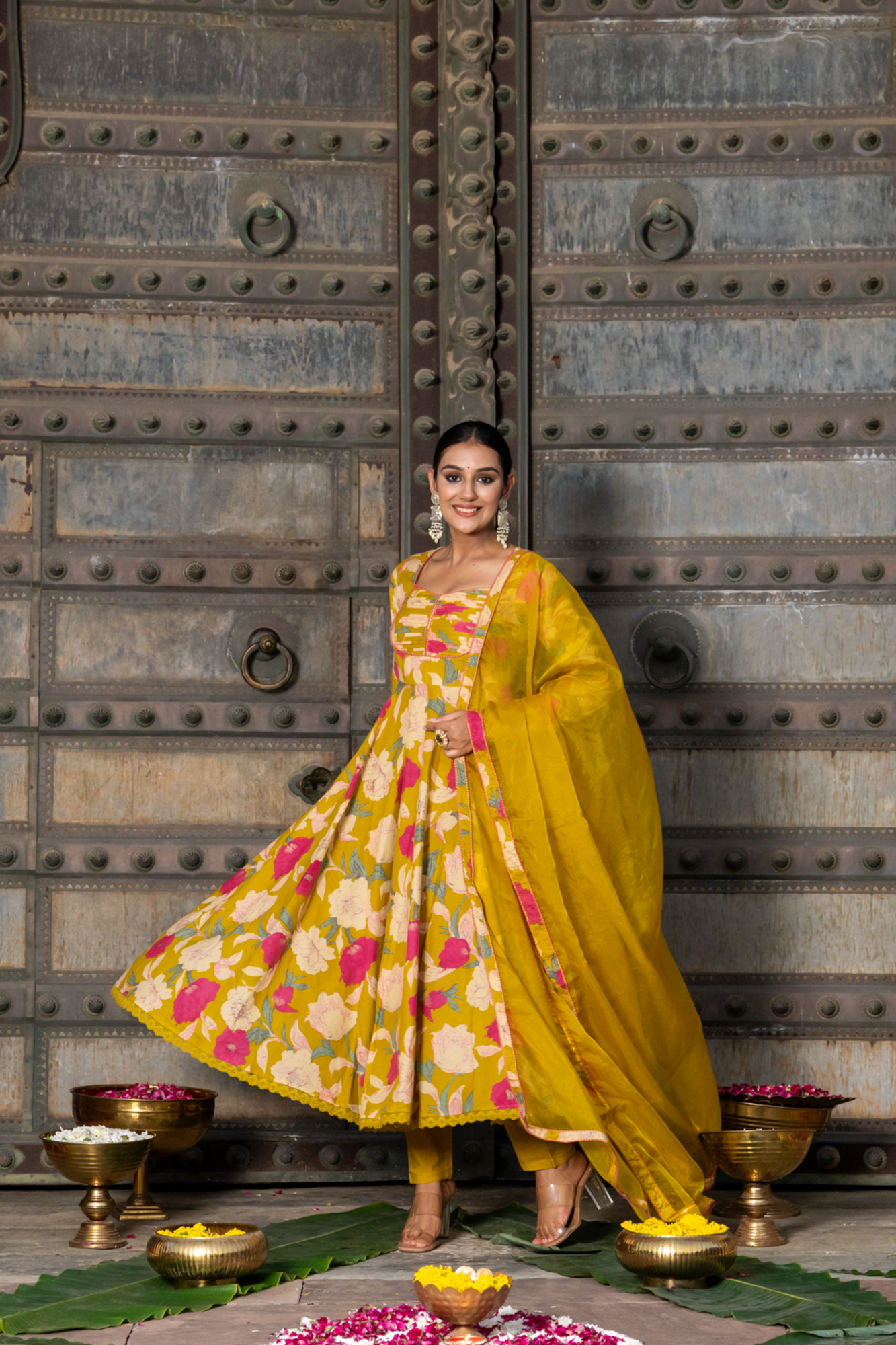 MUSTARD MELODY COTTON SUIT SET