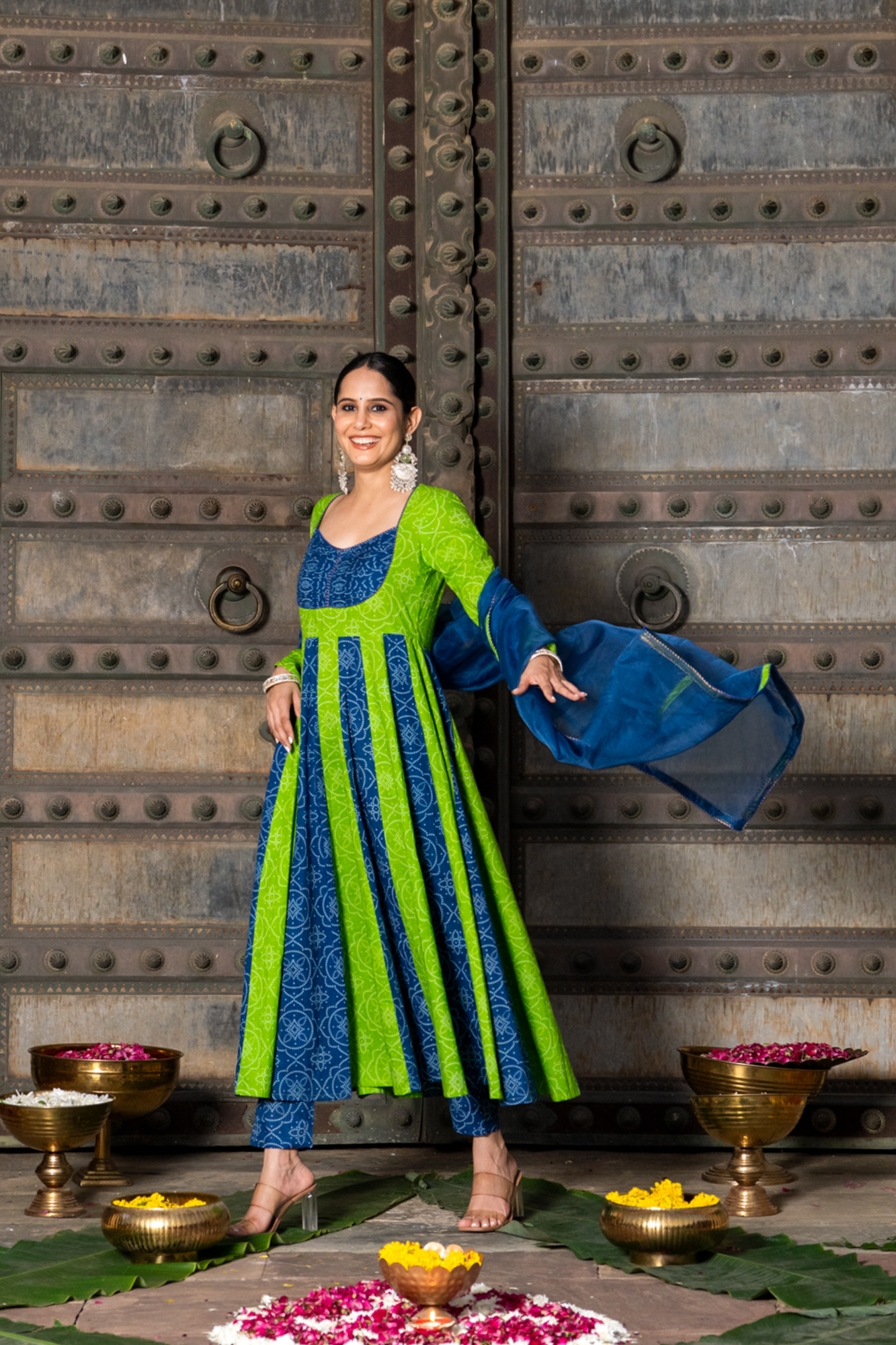 BANDHANI MELODY COTTON SUIT SET