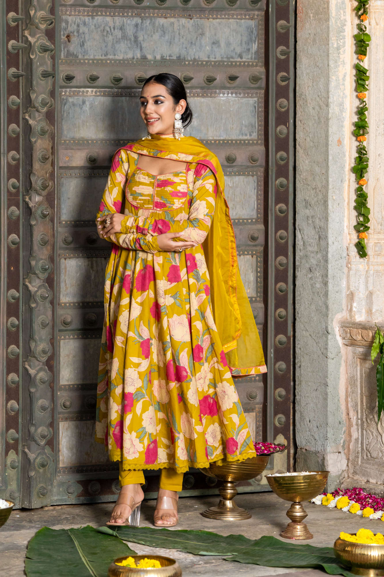 MUSTARD MELODY COTTON SUIT SET