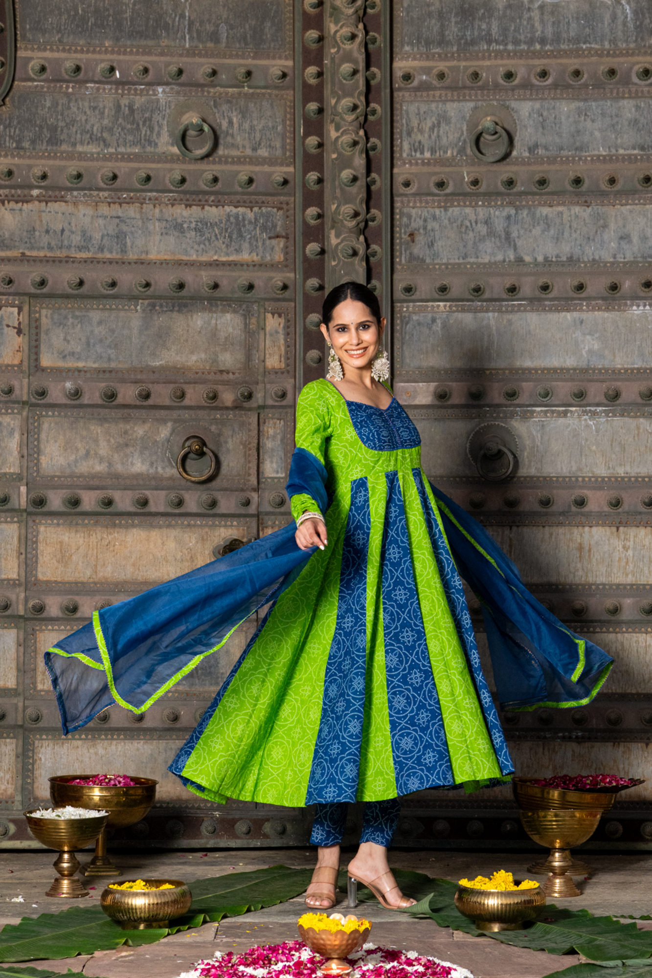 BANDHANI MELODY COTTON SUIT SET