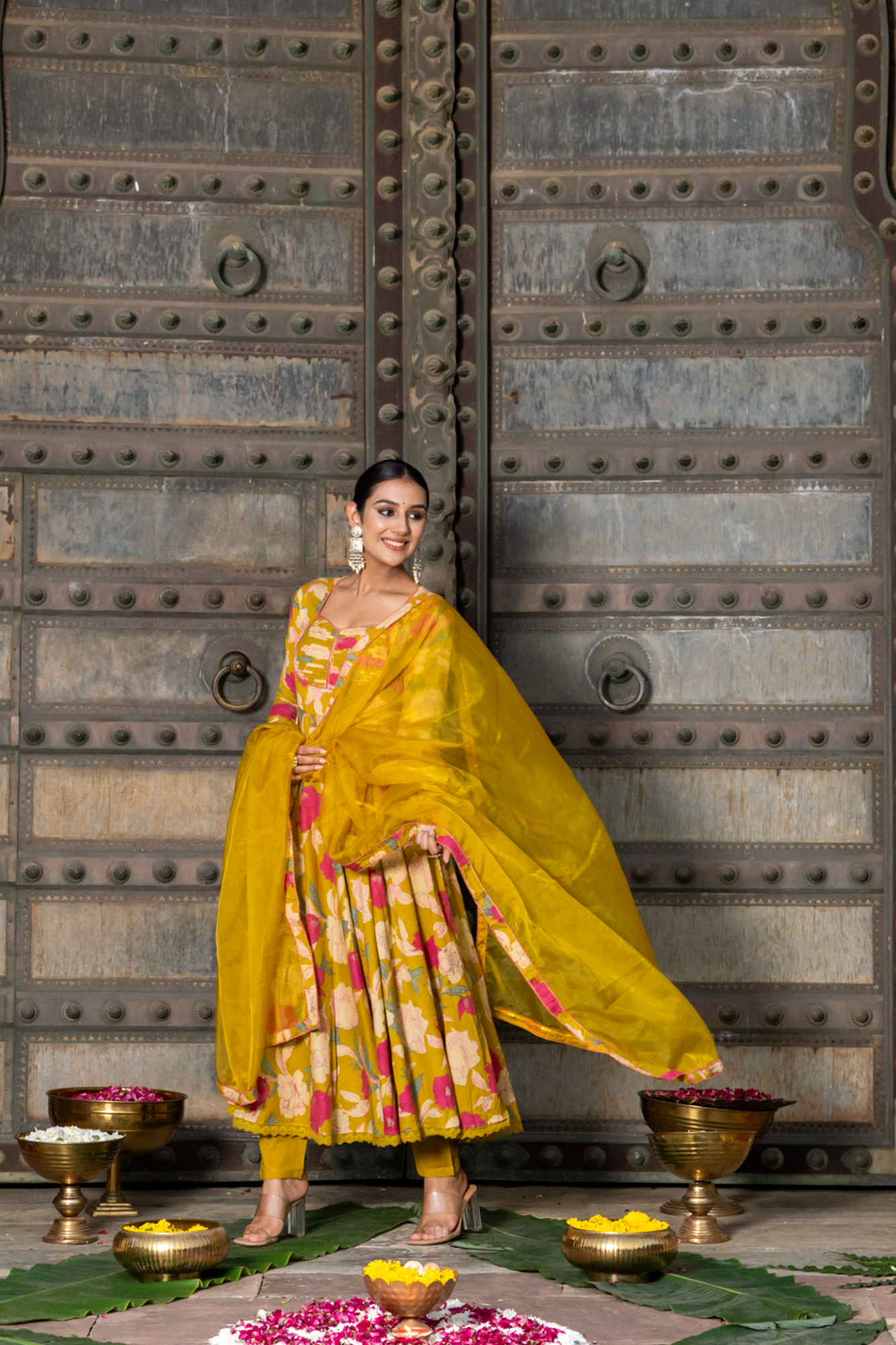 MUSTARD MELODY COTTON SUIT SET