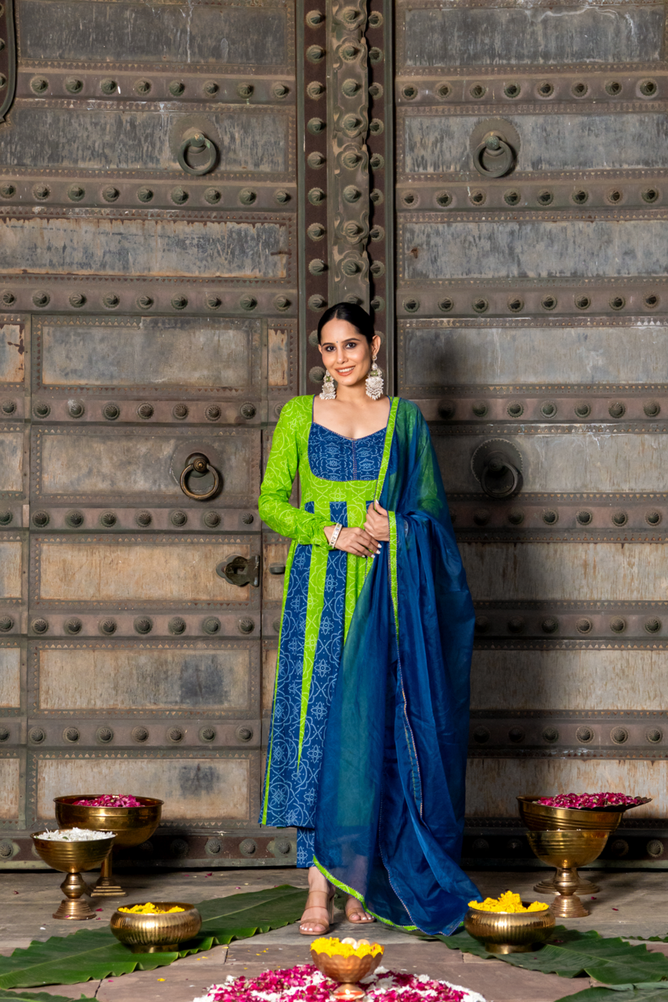 BANDHANI MELODY COTTON SUIT SET