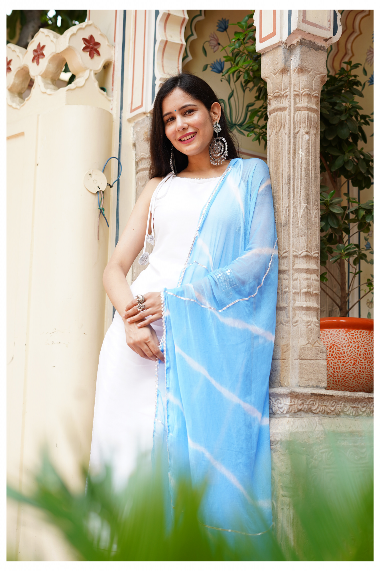 WHITE SOLID CASUAL KURTA SET