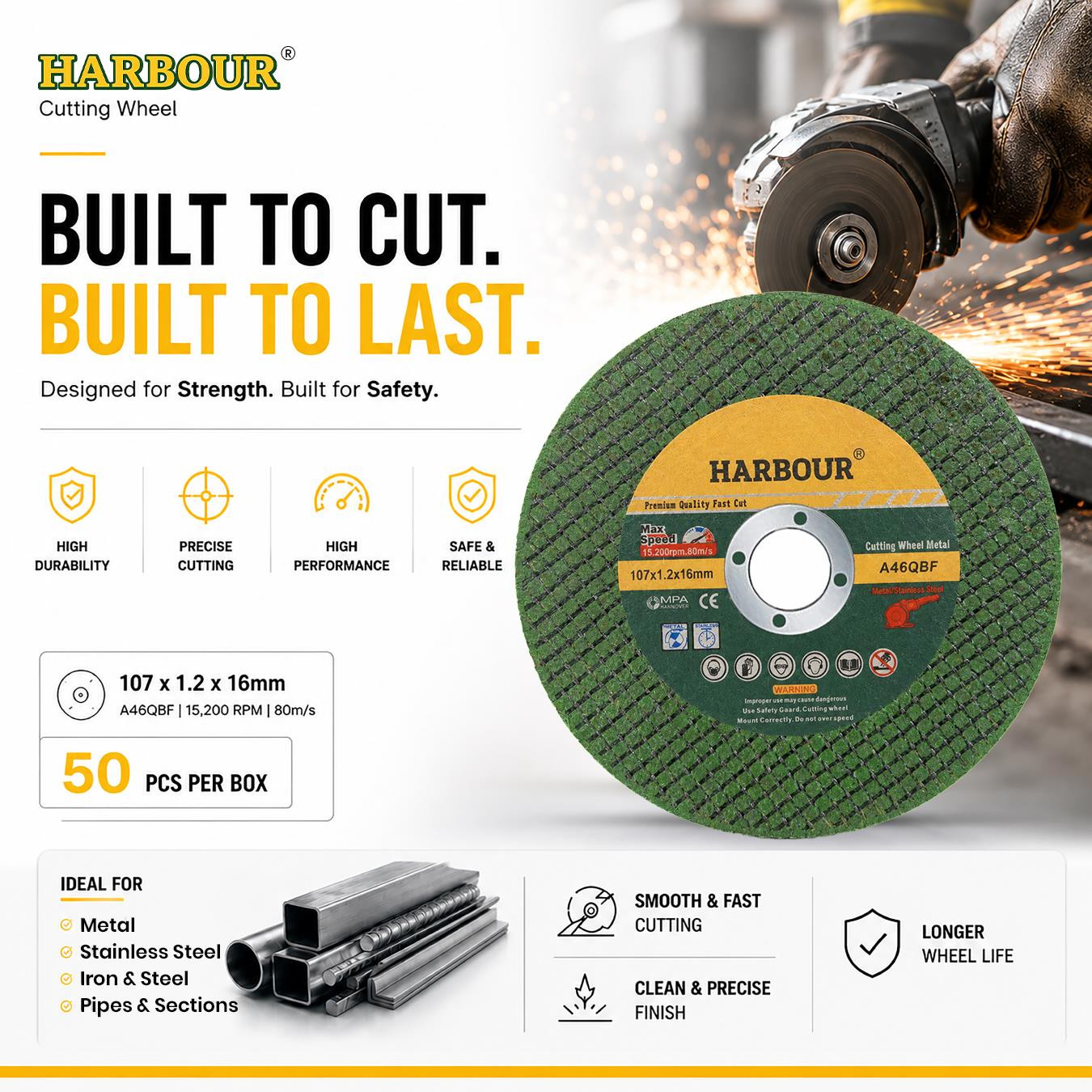 4 Cutting Wheel Heavy Duty Double Net