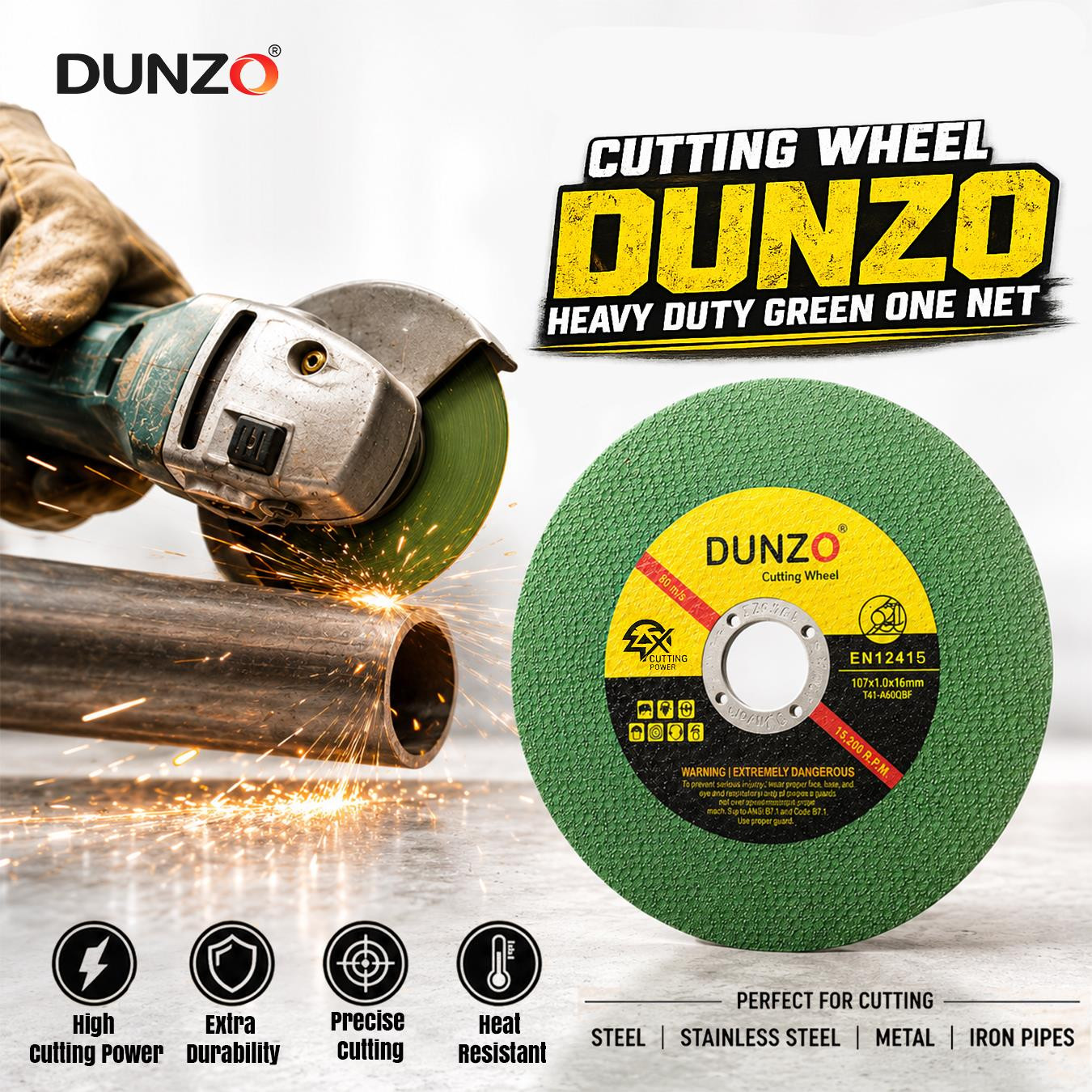4 Cutting Wheel Heavy Duty Double Net