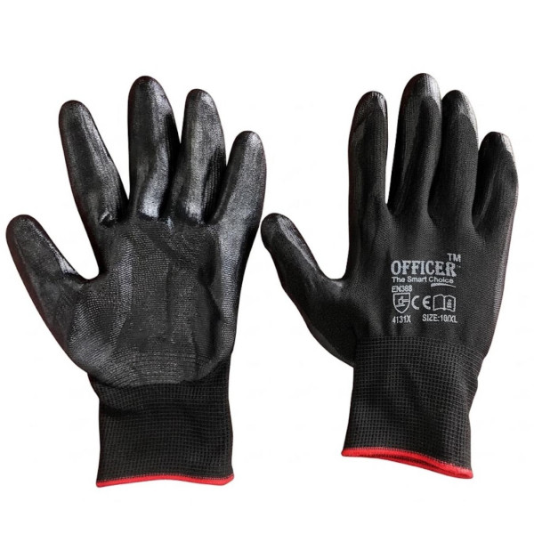 Image of Black on Black PU Gloves