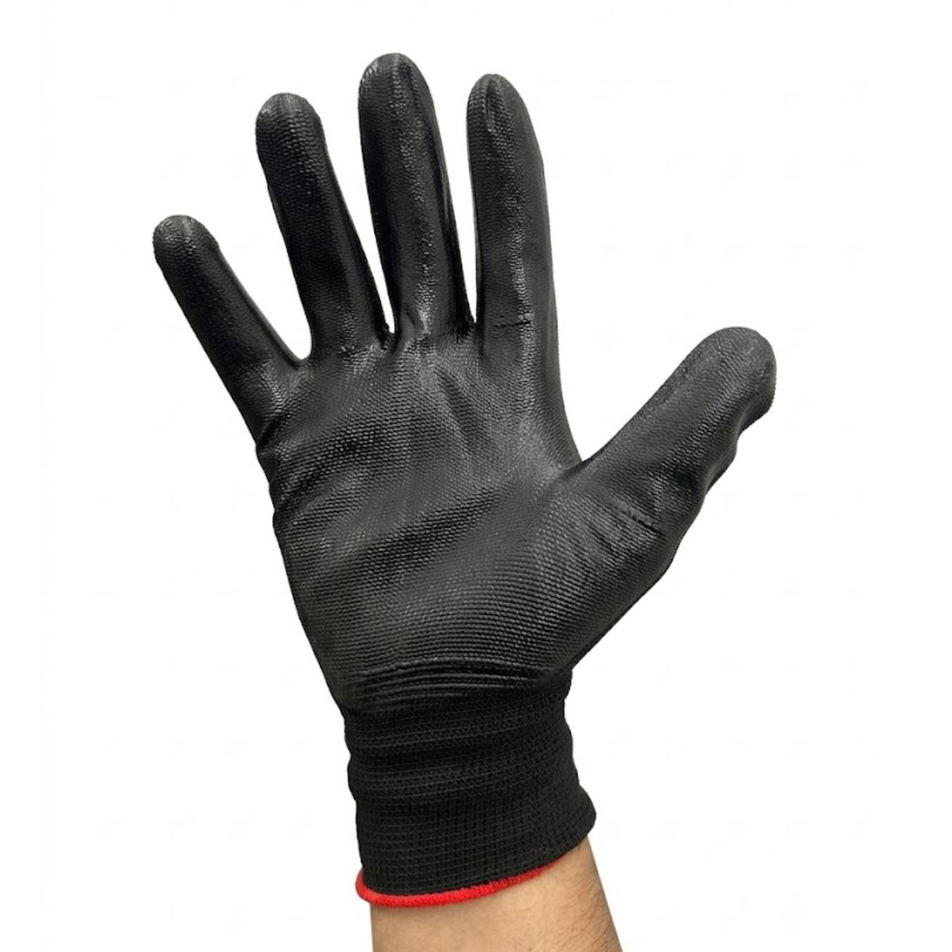 Black on Black PU Gloves