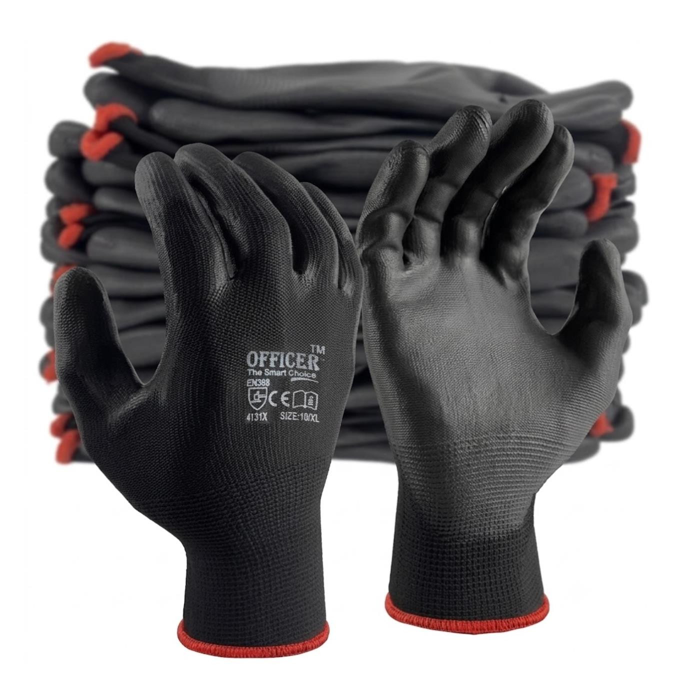 Black on Black PU Gloves