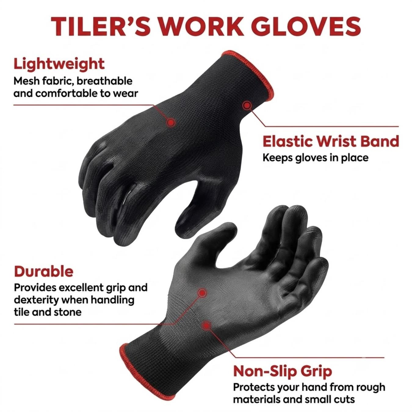Black on Black PU Gloves