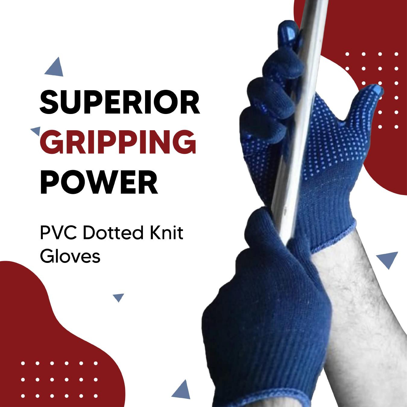 Cotton Dotted Blue Gloves Amaze