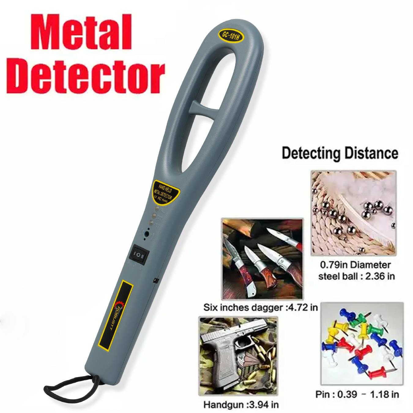 Metal Detector Grey Heavy
