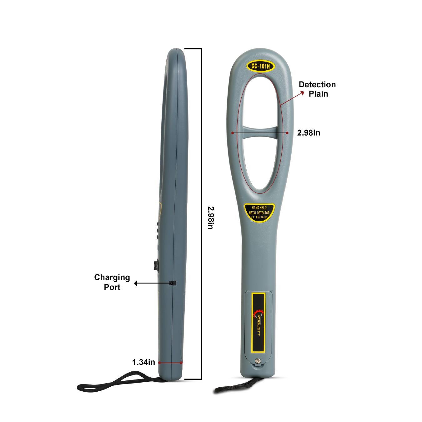Metal Detector Grey Heavy