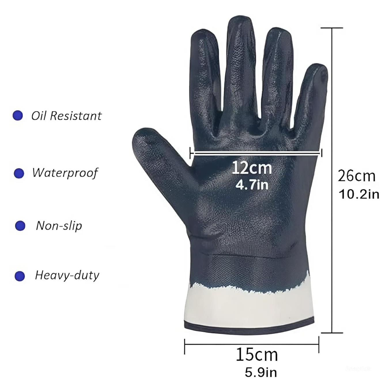 Open Blue Cuff Gloves