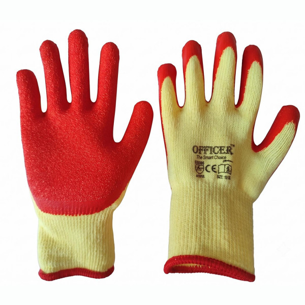 Image of Orange Crinkle N Yellow Gloves Officer