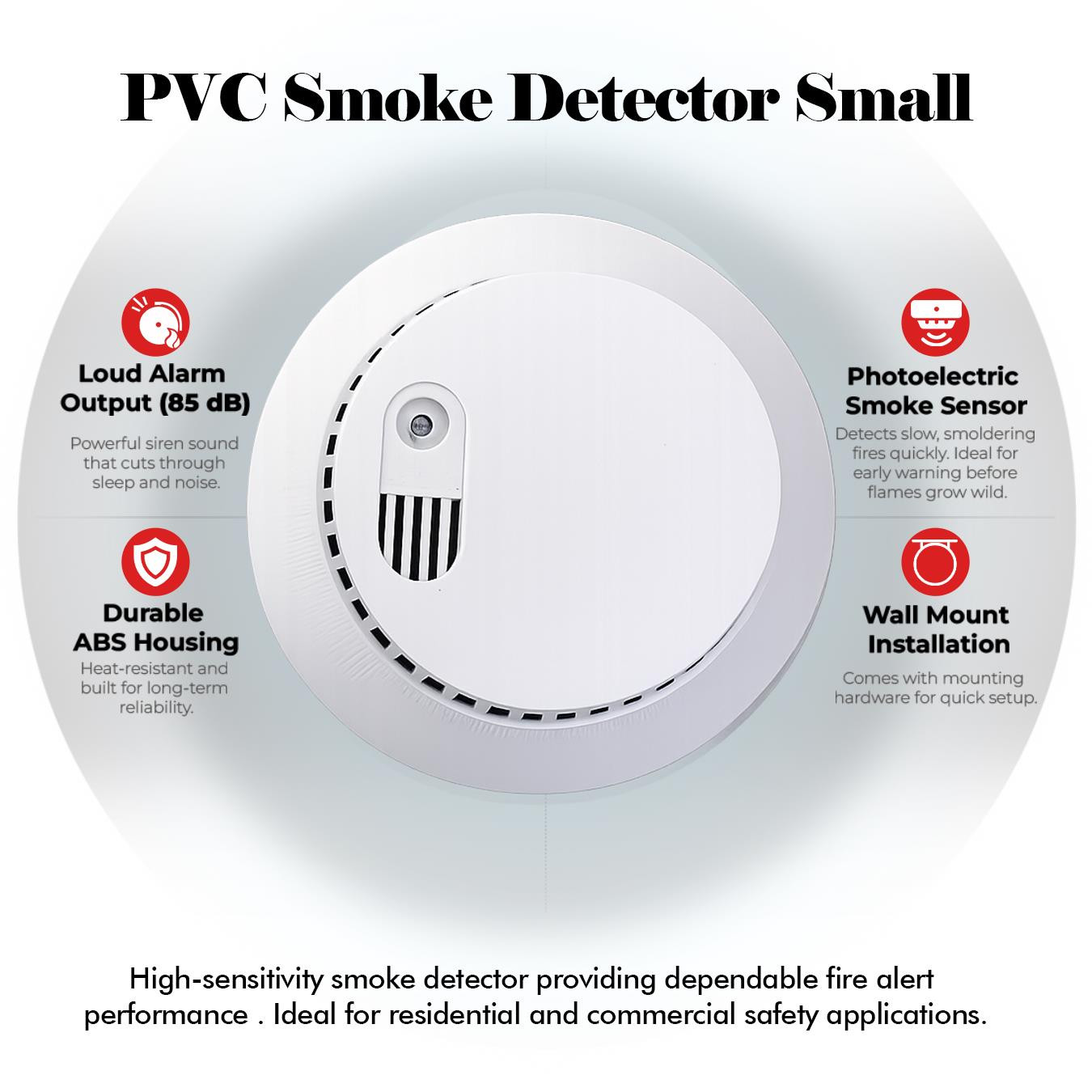 PVC Smoke Detector Small