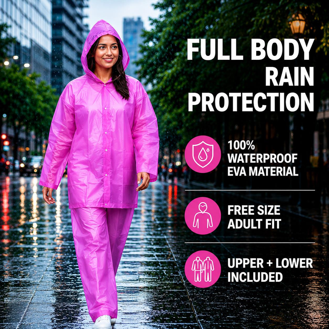 Rain Coat Eva Upper  Lower Mix Colour