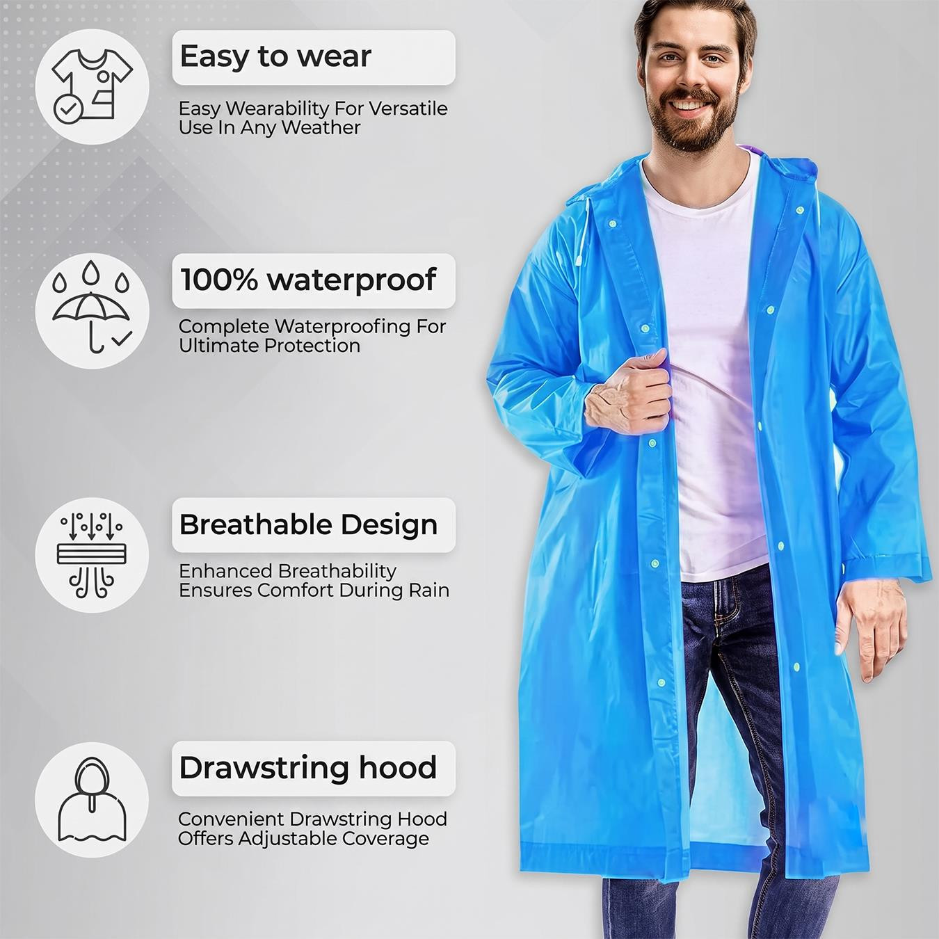 Rain Coat Eva Upper Mix Colour