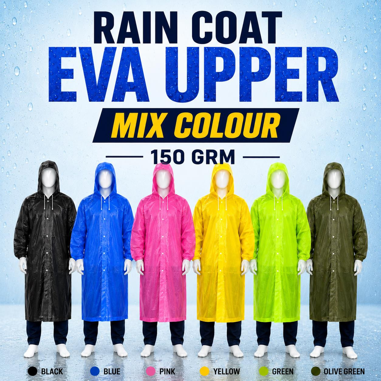 Rain Coat Eva Upper Mix Colour