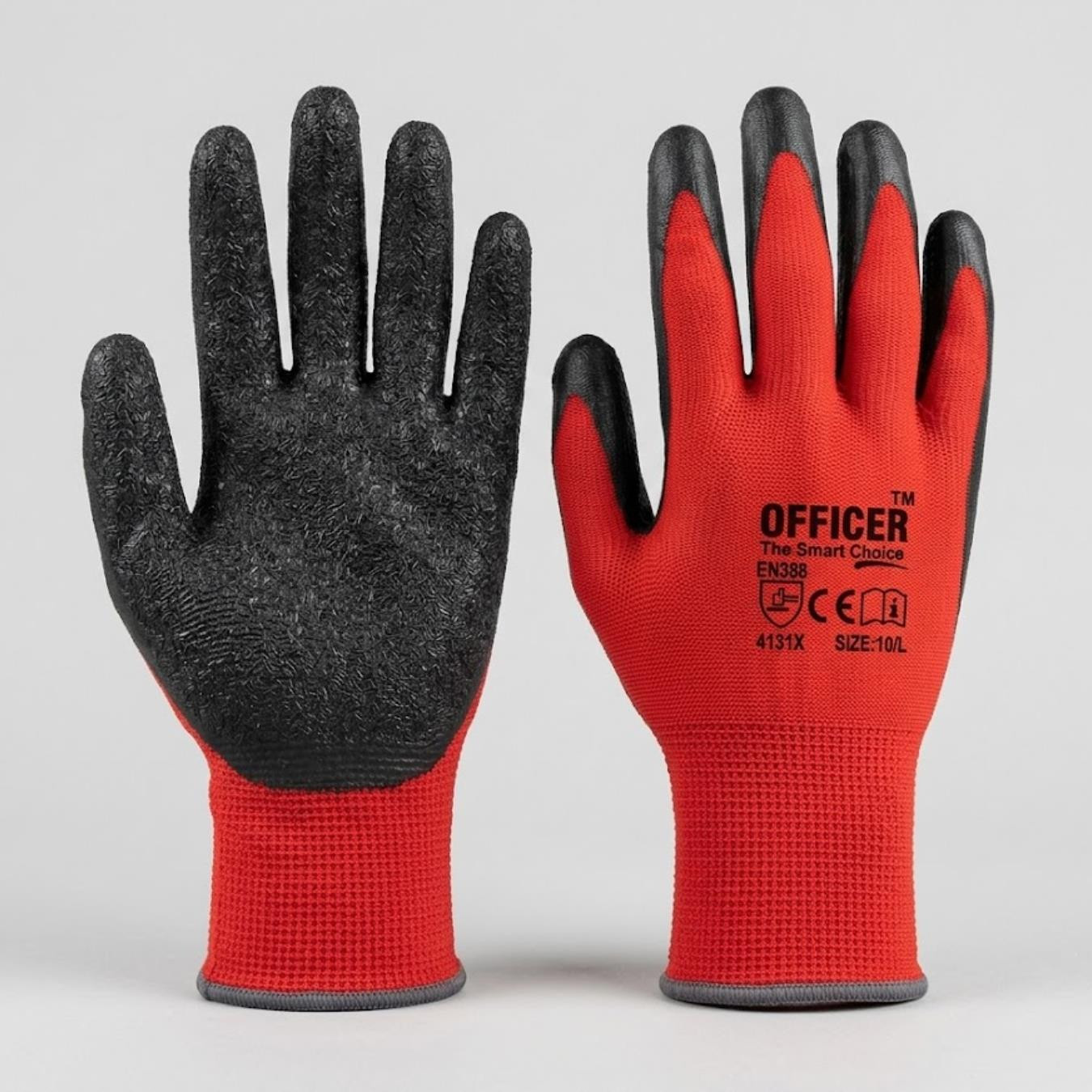 Red N Black Cut Resistance Gloves Officer