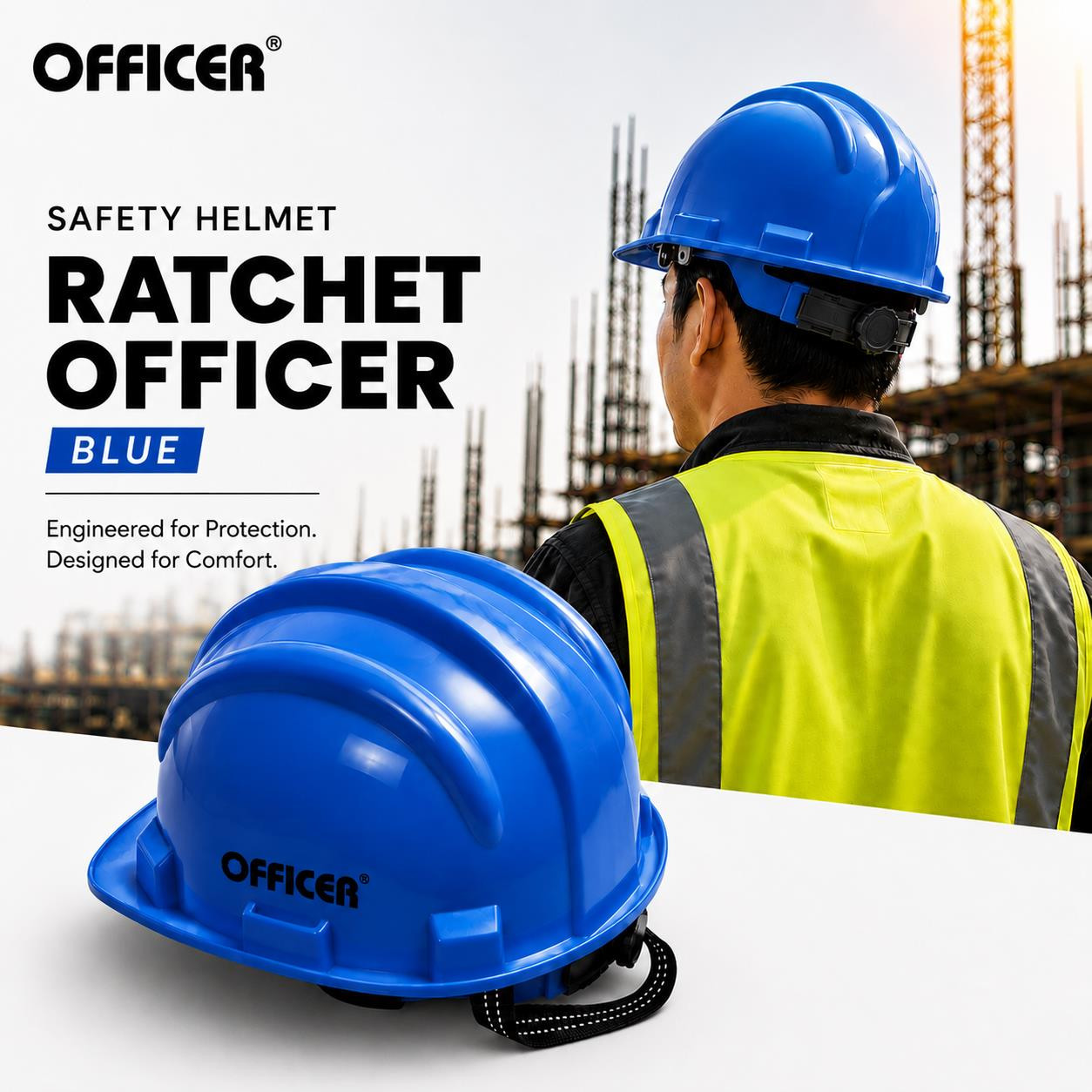 Safety Helmet Ratchet Officer