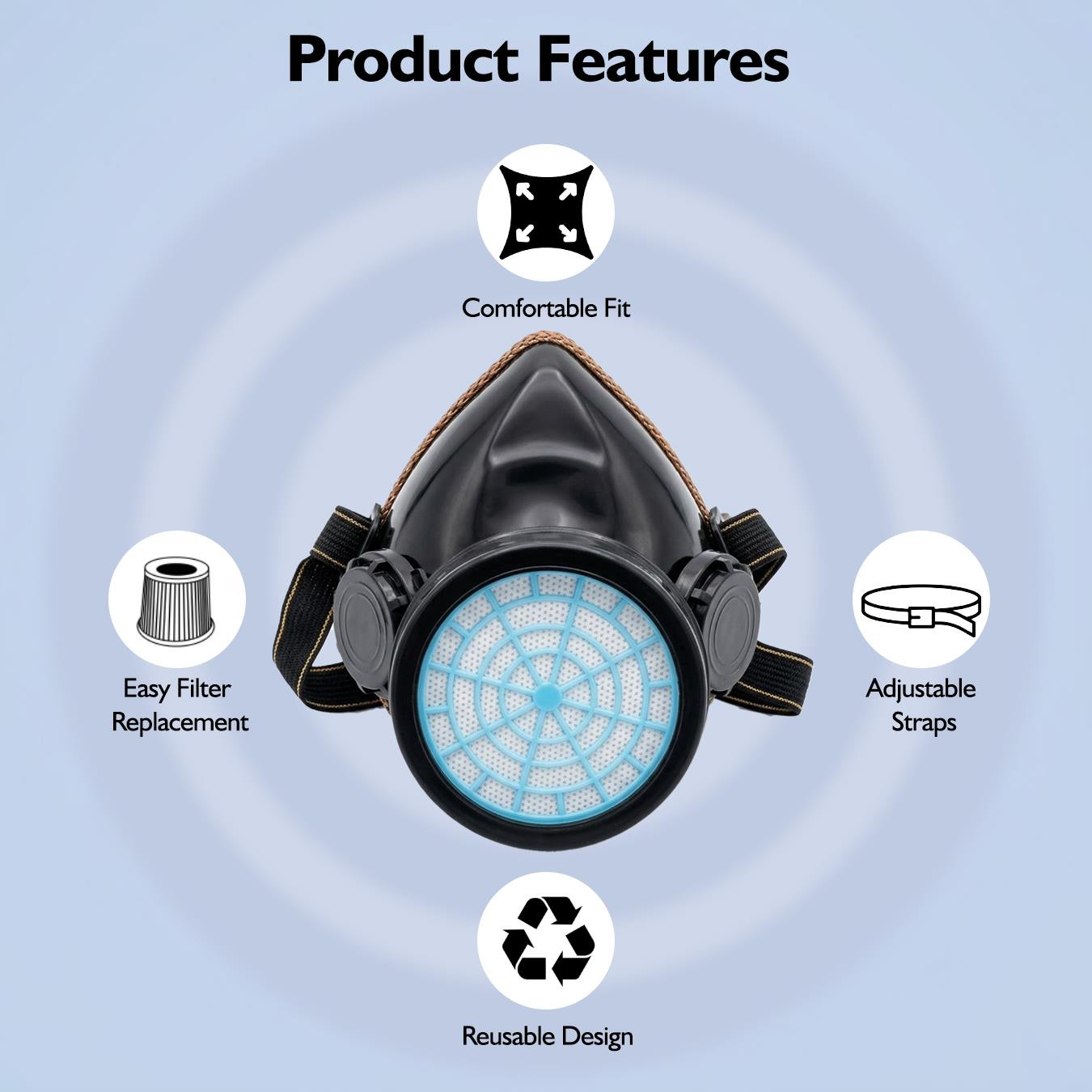 Safety Mask Single Filter