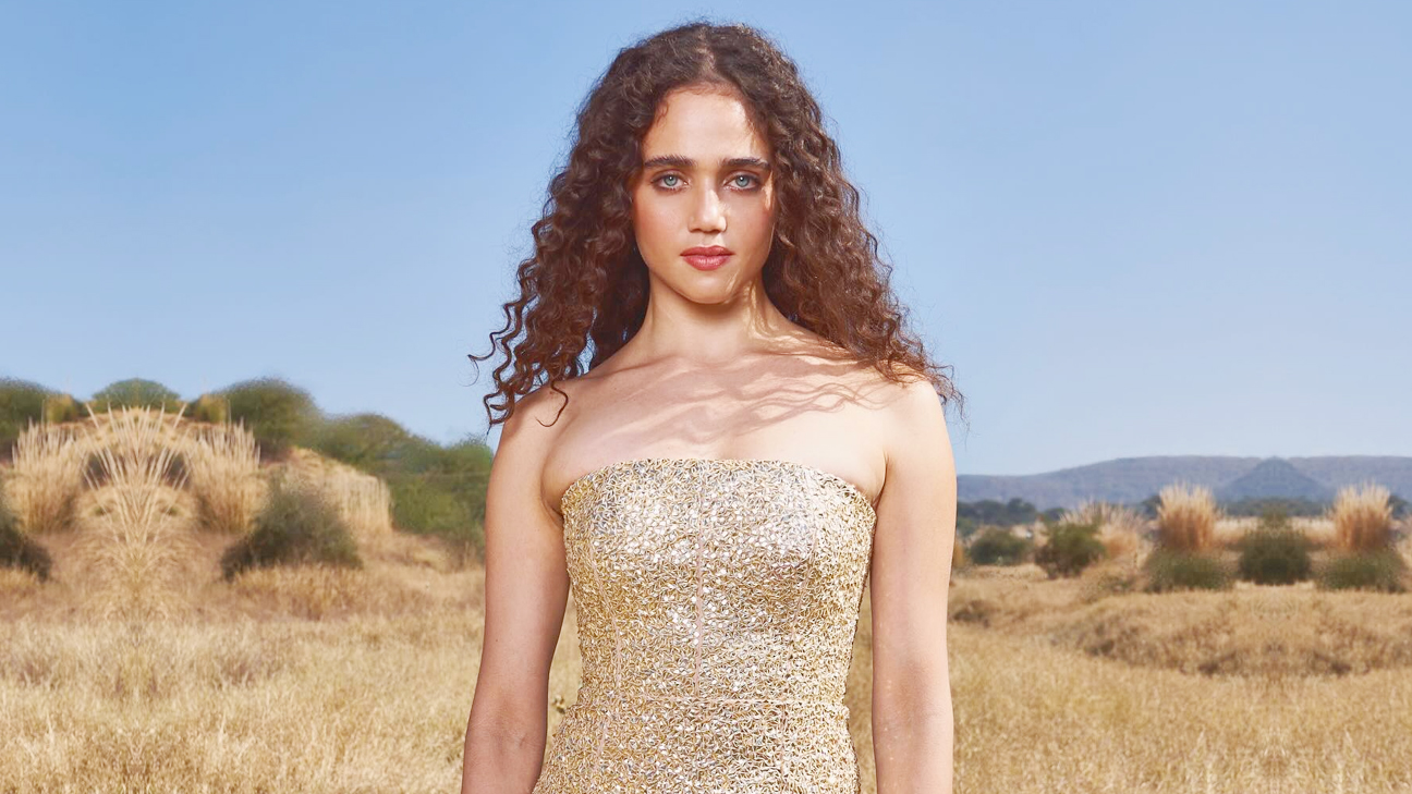 Our High-Gloss Sequin Corset Dress from the Material Girl