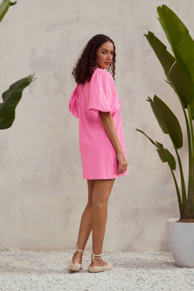 Soft Rose Poplin Day Dress