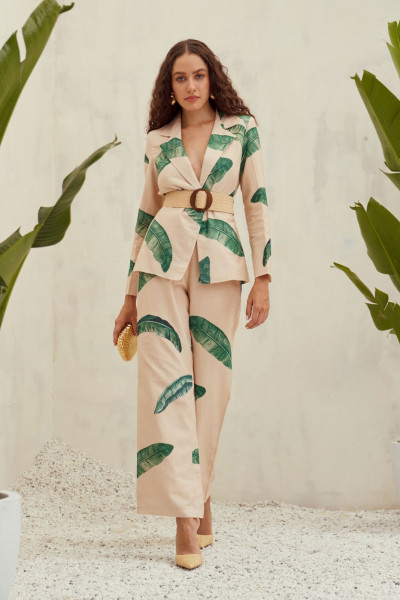 Tropical Breeze Cotton Linen Co-ord Set