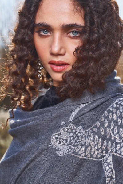 Twilight Zari Cashmere Wrap