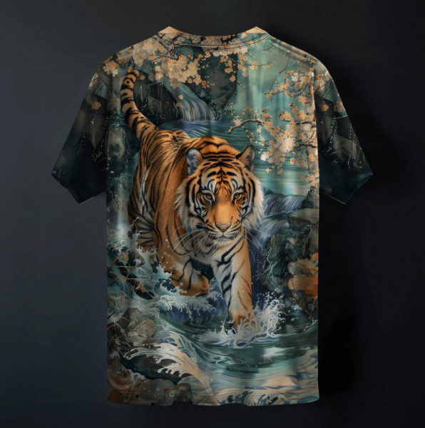 Tiger- Seaside Printed Tee