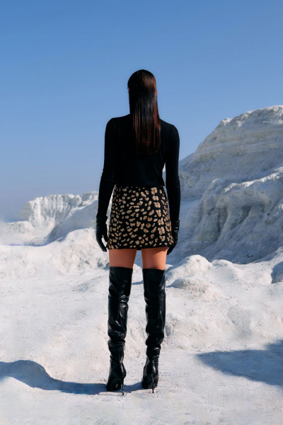 Gilded Jungle Wrap Skirt