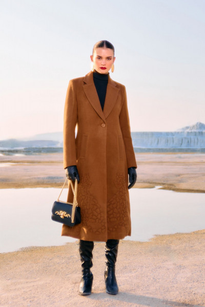 Heritage Stitch Long Jacket in Cinnamon