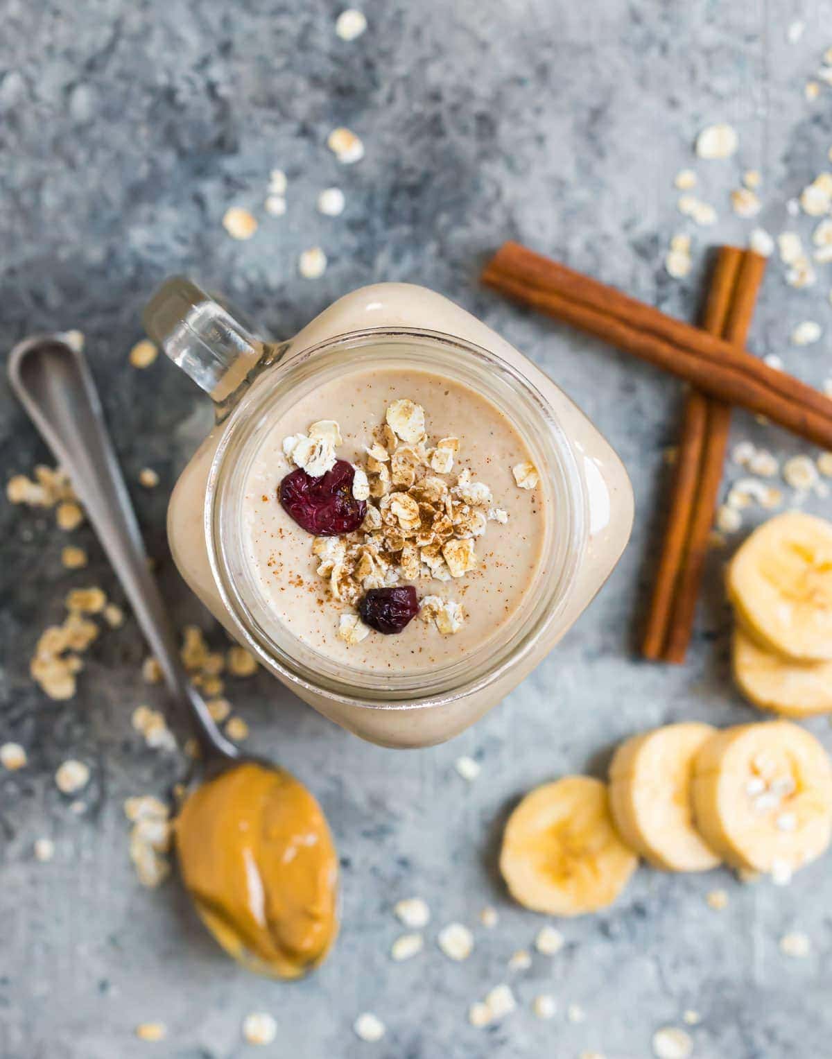 Peanutty Banana Blast - OatMeal Smoothie