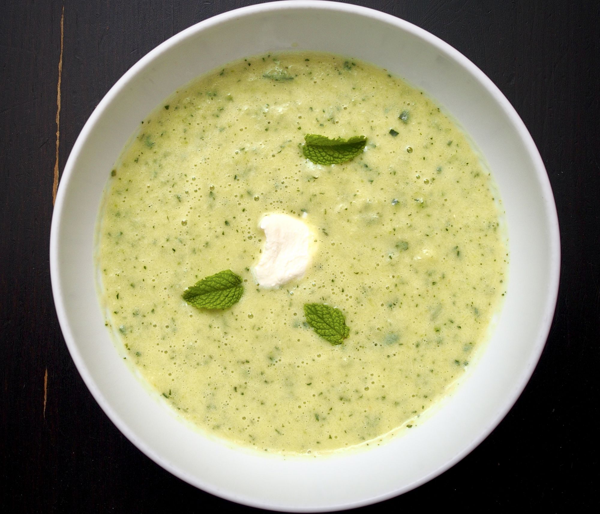 Courgette Lemon Mint Soup
