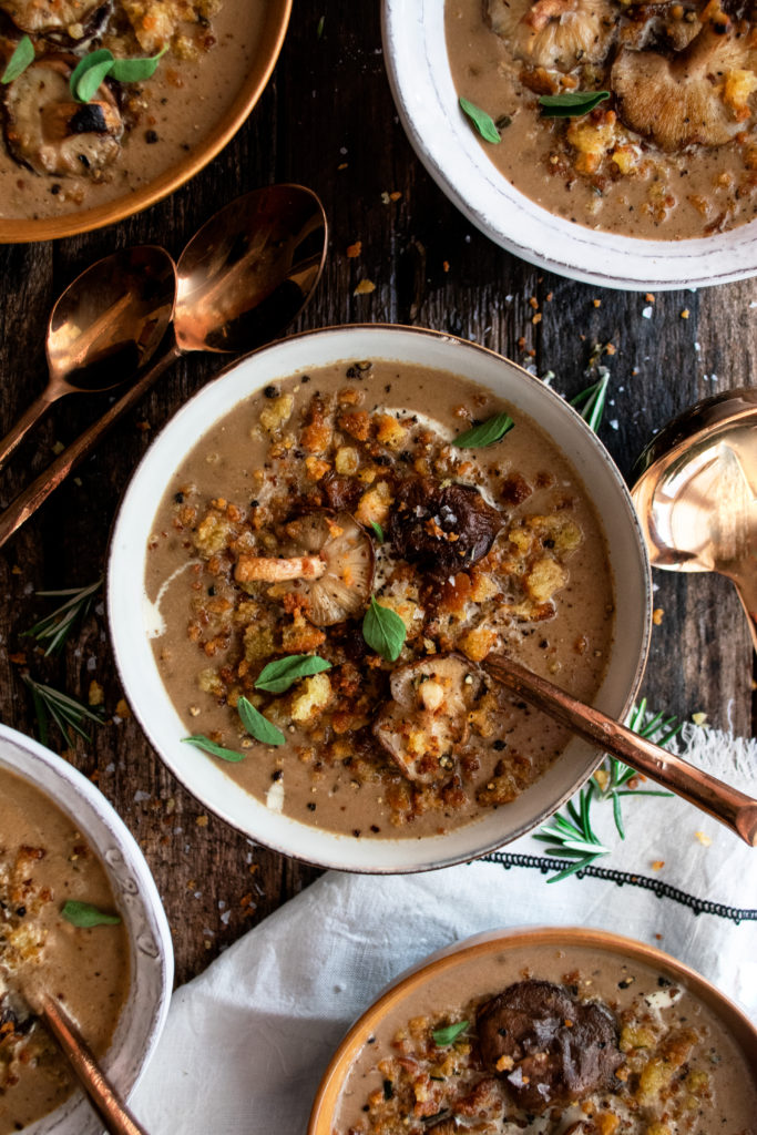 Mushroom Leek Rosemary Soup