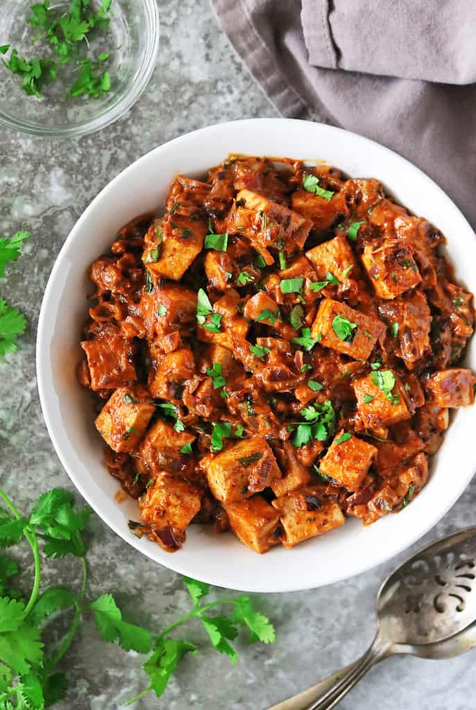 Harissa Tofu Lentil Stew
