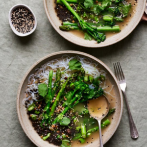Image of Asparagus, Noodle &amp; Lentil Broth