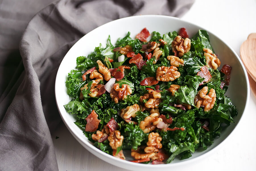 Superfood Kale Walnut Salad